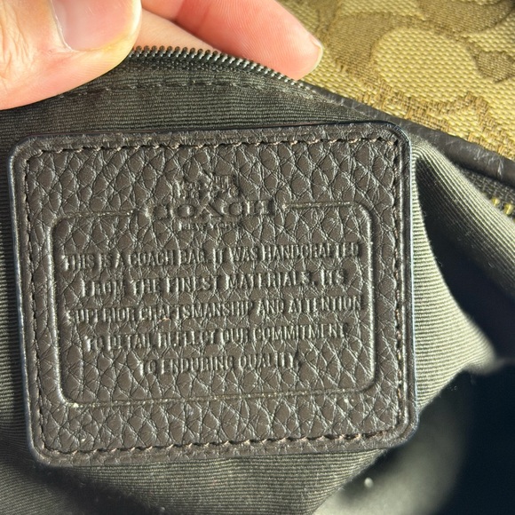 Coach Tan and Brown Signature Shoulder Bag - Picture 7 of 9
